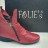 Bottines classique cuir rouge FOLIE'S