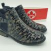 Bottines croco noir et gold RIEKER femme