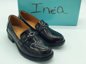 Mocassin talons noir/doré INEA femme