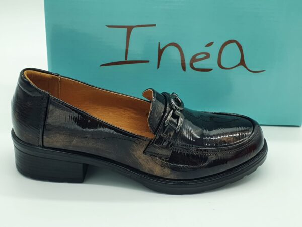 Mocassin talons noir/doré INEA femme