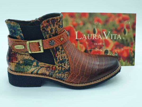 Bottines femme croco brique LAURA VITA