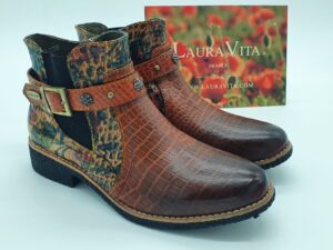Bottines femme croco brique LAURA VITA