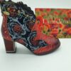 Bottines femme imprimée fleur rouge LAURA VITA