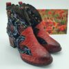 Bottines femme imprimée fleur rouge LAURA VITA