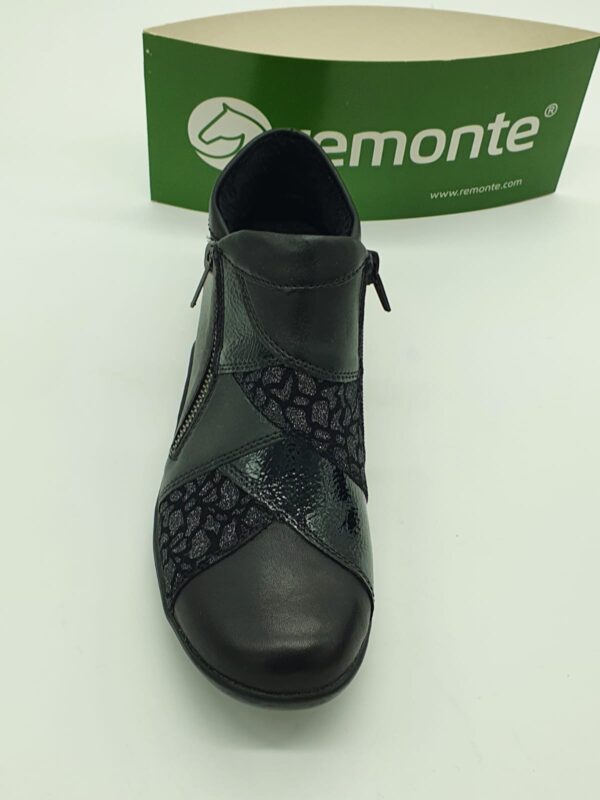 Boots classiques femme double zip noir/multi glitter REMONTE