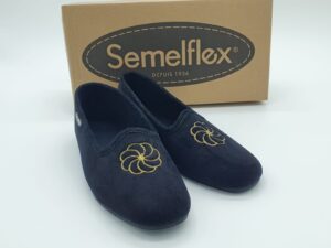 pantoufles femmes suédine noir