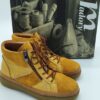 Boots femme cuir lisse et daim jaune MADORY