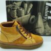 Boots femme cuir lisse et daim jaune MADORY