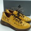 Derbys femme cuir lisse jaune KARYOKA