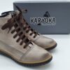 Boots femme lacets et zip glace KARYOKA