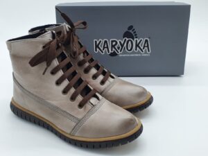 Boots femme lacets et zip glace KARYOKA