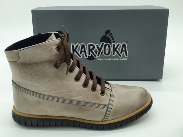 Boots femme lacets et zip glace KARYOKA