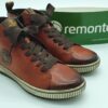 Boots femme lacets,écusson, brique REMONTE