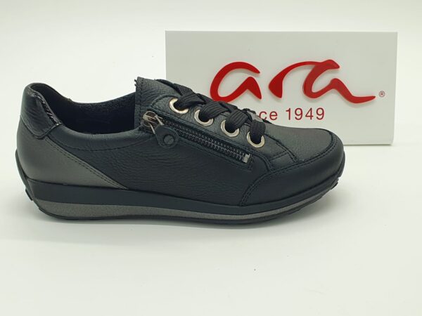 Derbys femme confort grande largeur noir ARA