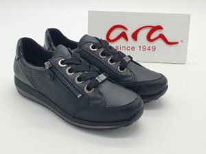 Derbys femme confort grande largeur noir ARA