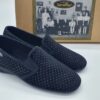 Pantoufles femmes suédine noires et pois or SEMELFLEX