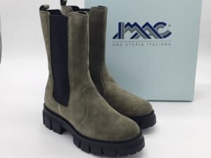 Demi-botte femme nubuck kaki IMAC