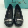 Ballerines semelles confort noir/argent INEA