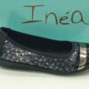 Ballerines semelles confort noir/argent INEA