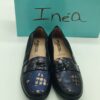 Mocassin femme classique semelles confort noir/marine INEA