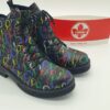 Boots femme lacet/zip imprimés ballons multicolores RIEKER