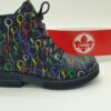 Boots femme lacet/zip imprimés ballons multicolores RIEKER
