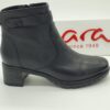 Bottines femme logo cheville cuir noir ARA