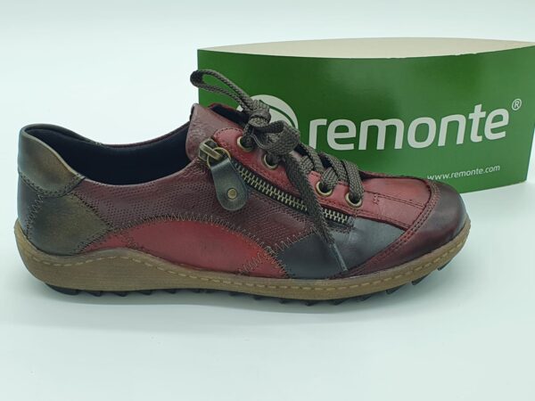 Sneakers femme cuir rouge/ multi REMONTE