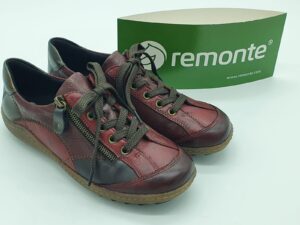 Sneakers femme cuir rouge/ multi REMONTE
