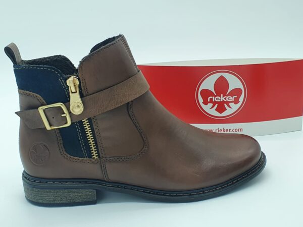 Bottine ville - marron - RIEKER Femme