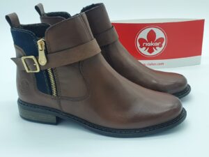 Bottine ville - marron - RIEKER Femme