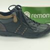 Boots lacets/zip - cuir noir/liseret cuivre- REMONTE Femme