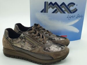Derby sport ville- cuir taupe - IMAC Femme