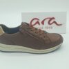 Derbys la/zip - cuir marron - semelles amovibles - grandes largeurs - ARA