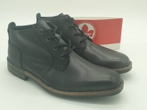 Boots lacet- habillés-hommes-cuir noir-RIEKER