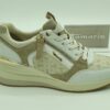 TAMARIS FEMME-sneakers compensés beige/blanc-semelles amovibles
