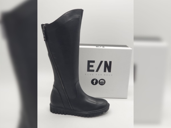 ÉLUE PAR NOUS Femme- bottes cuir lisse noir- existe en marron