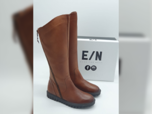 ÉLUE PAR NOUS-Femme- bottes cuir marron- existe en noir