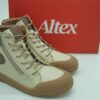 ALTEX Femme - boots crème et miel- cuir doublé cuir
