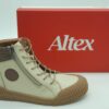 ALTEX Femme - boots crème et miel- cuir doublé cuir