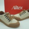 ALTEX Femme - derby crème et miel - cuir doublé cuir