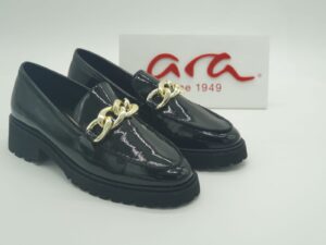 ARA Femme - Mocassin cuir vernis noir