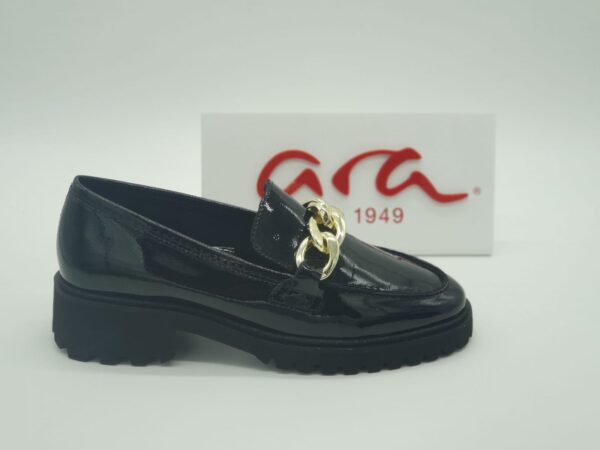 ARA Femme - Mocassin cuir vernis noir