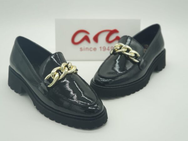 ARA Femme - Mocassin cuir vernis noir