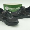 REMONTE Femme- Sneakers cuirtextile noir et or- lacetzip