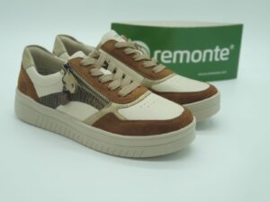 REMONTE Femme- sneaker- cuir beigebrun