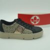 RIEKER Femme-Sneakers imprimé noiror- lacet