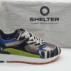 SHELTER Femme-sneaker- imprimé zèbre - cuir plombmulti-