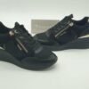 TAMARIS-sneakers femme cuirtextile glitter noir- lacetzip