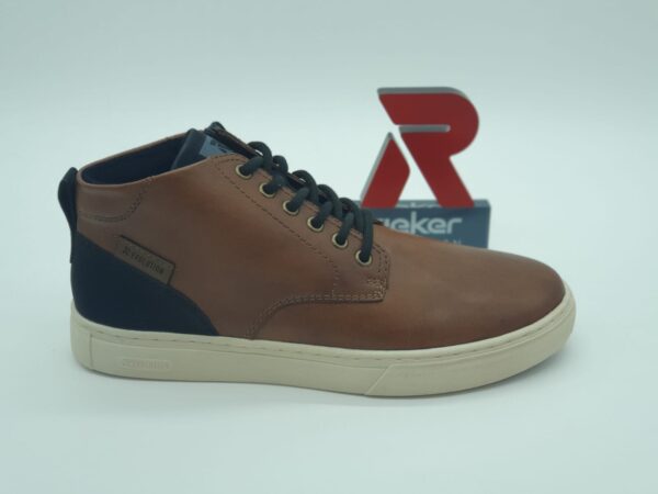 RIEKER ÉVOLUTION Homme- boots lacet/zip - cuir marron/ marine